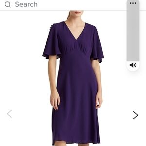 Ralph Lauren Black Label Rich Purple Midi Dress